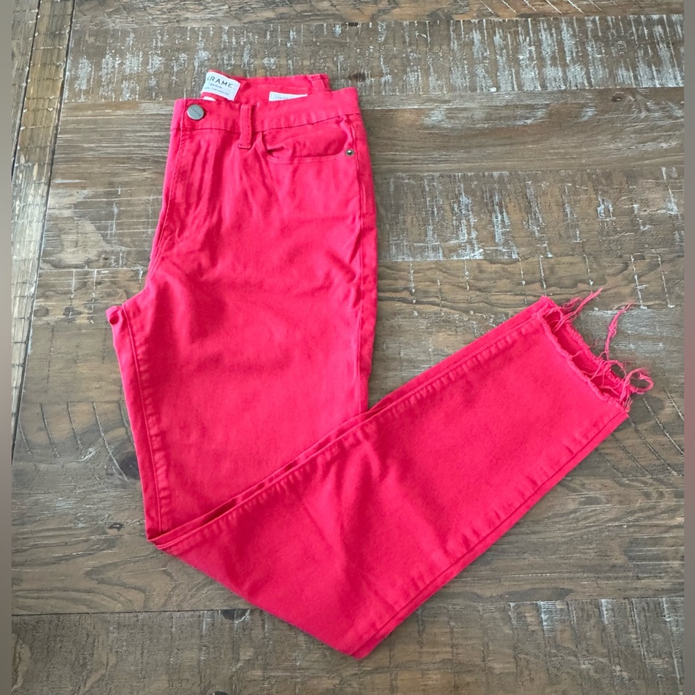 Frame Denim Red Le High Skinny Jeans, Size 30